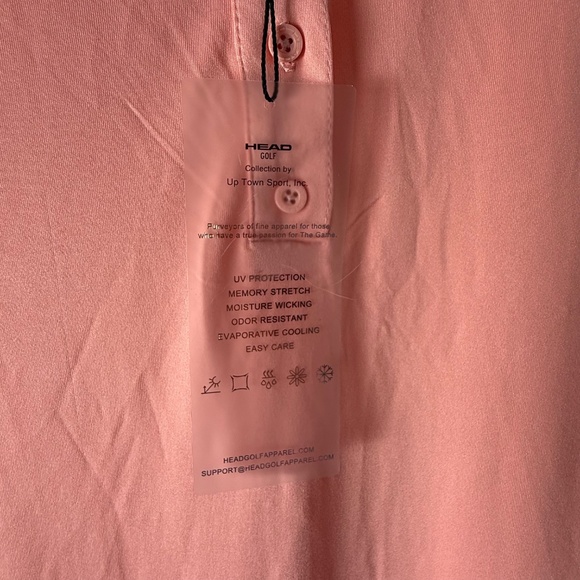 Head Golf Women's Classic Sleeveless Polo Dress, Orange/Cream, Size S NWT - Picture 2 of 10